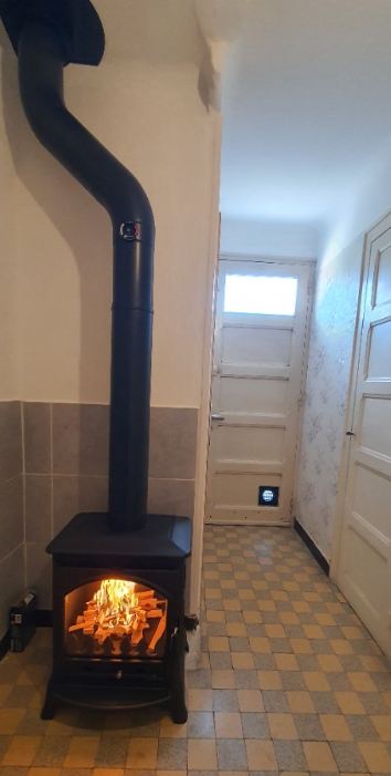 installation terminée poele à bois