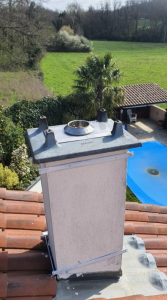 Rénovation complète de la sortie de toit cheminée Isère