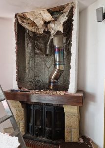 casser mur boisseau isolation cheminee