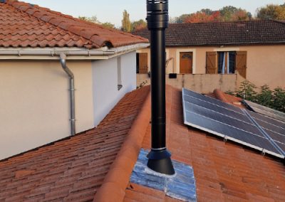 conduit chemine poele bois granule toit