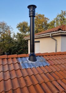 creation conduit isolation etancheite sortie de toit poele