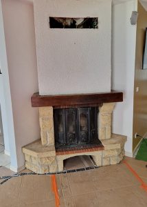 cheminée traditionnelle avant travaux