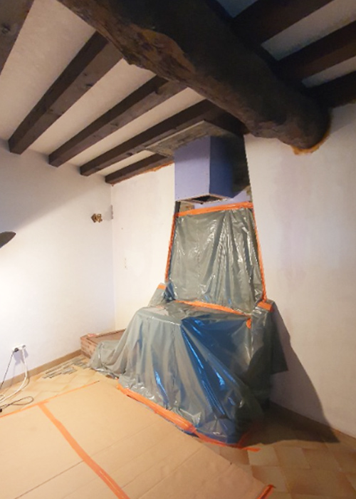 preparation-chantier-installation-poele-renovation-cheminée-flamatech preparation-chantier-installation-poele-renovation-cheminée-flamatech