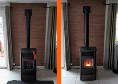 Entretien complet avec ramonage d’un poêle à granulés SUPERIOR P950 sur Charvieu Chavagneux (38)
