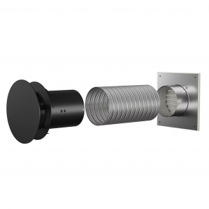 Kit arrivée d'air frais avec grille extérieure anti-moustiques + push to open intérieur 1